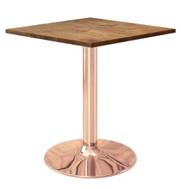 Stół skandynawski kwadratowy TORI Dark Wood 70 COPPER