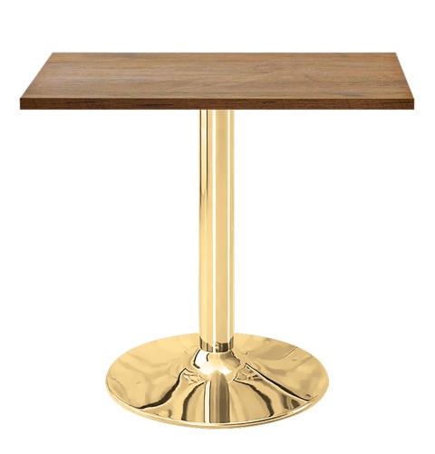 Stół skandynawski kwadratowy TORI Dark Wood 70 GOLD Stół skandynawski kwadratowy TORI Dark Wood 70 GOLD