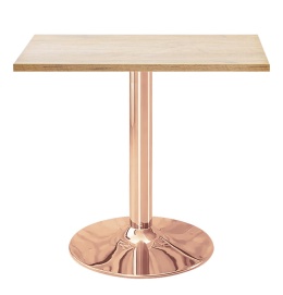 Stół skandynawski kwadratowy TORI Light Wood 70 COPPER