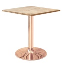 Stół skandynawski kwadratowy TORI Light Wood 70 COPPER