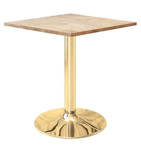 Stół skandynawski kwadratowy TORI Light Wood 70 GOLD Stół skandynawski kwadratowy TORI Light Wood 70 GOLD