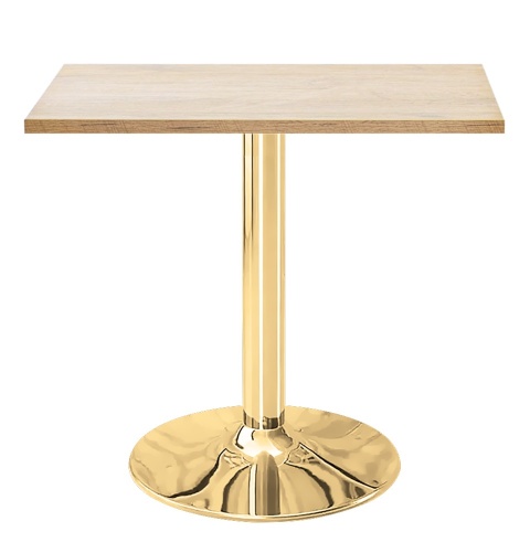 Stół skandynawski kwadratowy TORI Light Wood 70 GOLD Stół skandynawski kwadratowy TORI Light Wood 70 GOLD