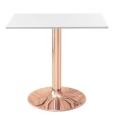 Stół skandynawski kwadratowy TORI WHITE 70 COPPER