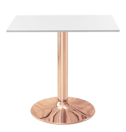 Stół skandynawski kwadratowy TORI WHITE 70 COPPER
