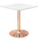 Stół skandynawski kwadratowy TORI WHITE 70 COPPER