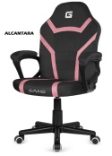 Fotel obrotowy do biurka MARIO ALCANTARA BLACK + PINK