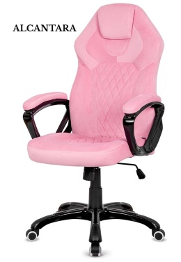 Fotel obrotowy do biurka SPIDER PINK ALCANTARA