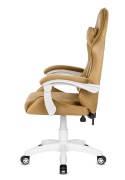 Fotel obrotowy gamingowy ENZO XL BEIGE ALCANTARA ICE