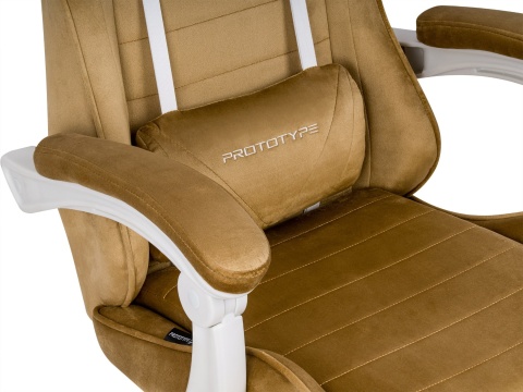 Fotel obrotowy gamingowy ENZO XL BEIGE ALCANTARA ICE Fotel obrotowy gamingowy ENZO XL BEIGE ALCANTARA ICE