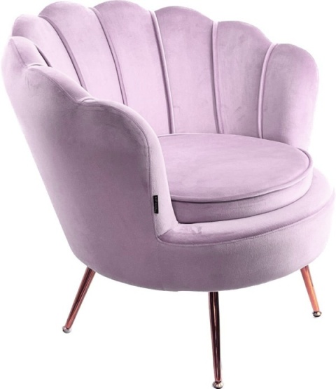 Krzesło Fotel Muszla Lugano DONNA VELVET PURPLE Krzesło Fotel Muszla Lugano DONNA VELVET PURPLE