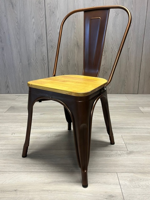 Krzesło metalowe loft CORSICA COPPER OAK TOLIX Krzesło metalowe loft CORSICA COPPER OAK TOLIX