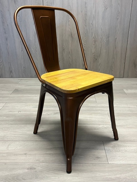 Krzesło metalowe loft CORSICA COPPER OAK TOLIX Krzesło metalowe loft CORSICA COPPER OAK TOLIX