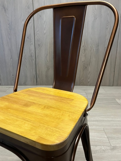 Krzesło metalowe loft CORSICA COPPER OAK TOLIX Krzesło metalowe loft CORSICA COPPER OAK TOLIX
