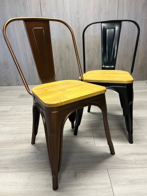 Krzesło metalowe loft CORSICA COPPER OAK TOLIX Krzesło metalowe loft CORSICA COPPER OAK TOLIX