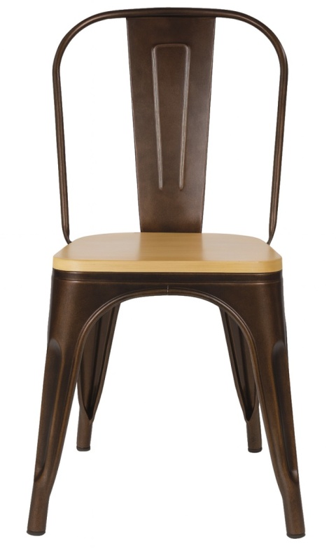 Krzesło metalowe loft CORSICA COPPER OAK TOLIX Krzesło metalowe loft CORSICA COPPER OAK TOLIX