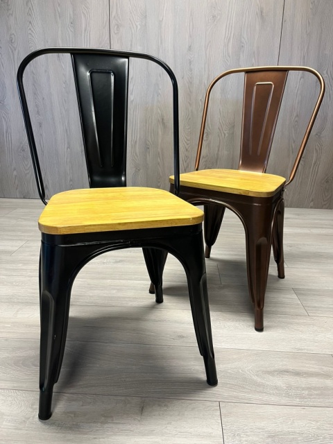 Krzesło metalowe loft CORSICA NERO PINE Krzesło metalowe loft CORSICA NERO PINE
