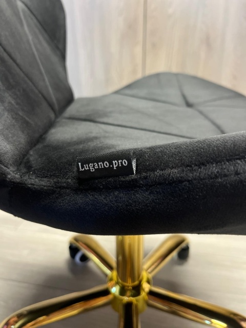 Krzesło obrotowe VASTO OFFICE VELVET BLACK GOLD Krzesło obrotowe VASTO OFFICE VELVET BLACK GOLD