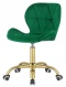 Krzesło obrotowe VASTO OFFICE VELVET GREEN GOLD