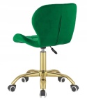 Krzesło obrotowe VASTO OFFICE VELVET GREEN GOLD