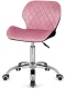 Krzesło obrotowe VASTO OFFICE VELVET PINK + BLACK CARO