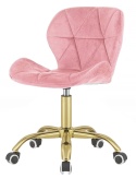 Krzesło obrotowe VASTO OFFICE VELVET PINK GOLD