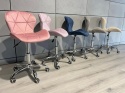 Krzesło obrotowe VASTO OFFICE VELVET PINK GOLD