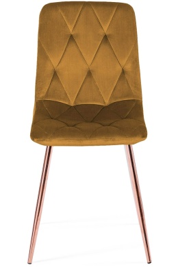 Krzesło tapicerowane BORGO VELVET TRUFLE ROSE GOLD