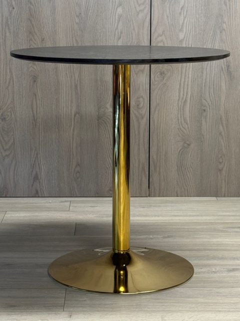 Stół okrągły VICTORY BLACK WOOD 70 cm GOLD Stół okrągły VICTORY BLACK WOOD 70 cm GOLD