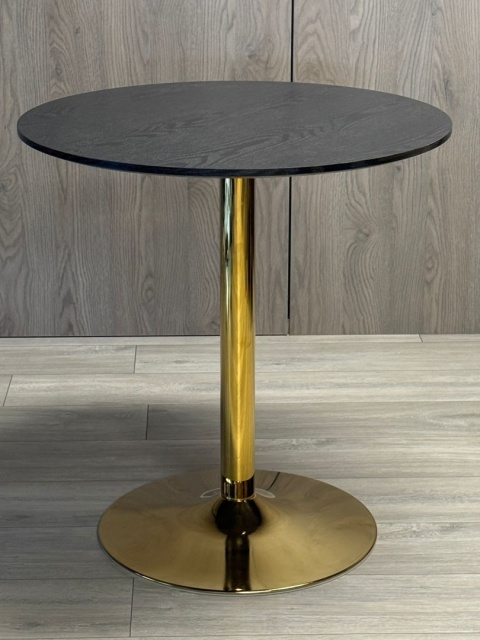 Stół okrągły VICTORY BLACK WOOD 70 cm GOLD Stół okrągły VICTORY BLACK WOOD 70 cm GOLD