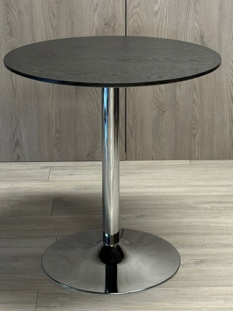Stół okrągły VICTORY BLACK WOOD 70 cm SILVER Stół okrągły VICTORY BLACK WOOD 70 cm SILVER