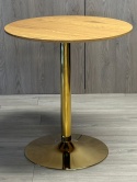Stół okrągły VICTORY DARK WOOD 70 cm GOLD