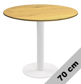Stół okrągły VICTORY DARK WOOD 70 cm MILK