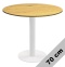 Stół okrągły VICTORY DARK WOOD 70 cm MILK