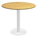 Stół okrągły VICTORY DARK WOOD 70 cm MILK