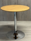 Stół okrągły VICTORY DARK WOOD 70 cm SILVER