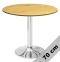 Stół okrągły VICTORY DARK WOOD 70 cm SILVER