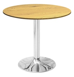 Stół okrągły VICTORY DARK WOOD 70 cm SILVER