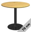 Stół okrągły VICTORY DARK WOOD 70 cm SMOKE II GATUNEK