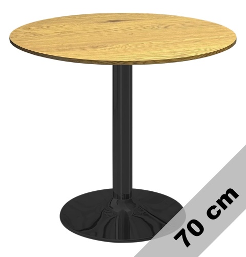 Stół okrągły VICTORY DARK WOOD 70 cm SMOKE II GATUNEK
