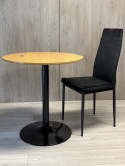 Stół okrągły VICTORY DARK WOOD 70 cm SMOKE II GATUNEK