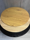 Stół okrągły VICTORY DARK WOOD 70 cm SMOKE II GATUNEK