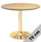 Stół okrągły VICTORY LIGHT WOOD 70 cm GOLD