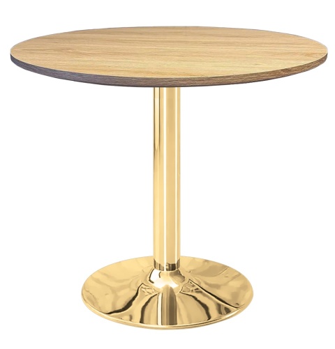 Stół okrągły VICTORY LIGHT WOOD 70 cm GOLD Stół okrągły VICTORY LIGHT WOOD 70 cm GOLD