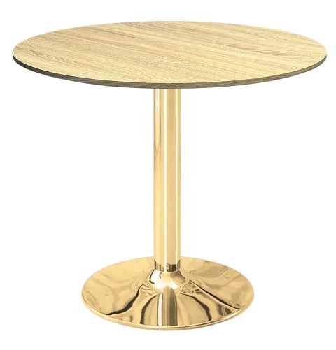 Stół okrągły VICTORY LIGHT WOOD 70 cm GOLD Stół okrągły VICTORY LIGHT WOOD 70 cm GOLD