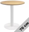 Stół okrągły VICTORY LIGHT WOOD 70 cm MILK