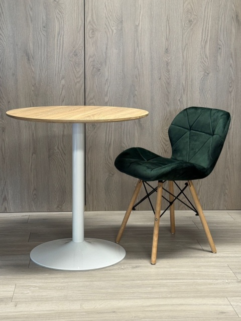 Stół okrągły VICTORY LIGHT WOOD 70 cm MILK Stół okrągły VICTORY LIGHT WOOD 70 cm MILK