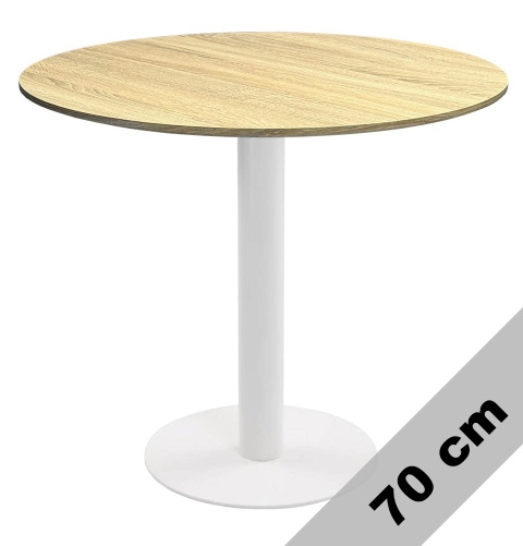 Stół okrągły VICTORY LIGHT WOOD 70 cm MILK Stół okrągły VICTORY LIGHT WOOD 70 cm MILK
