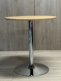 Stół okrągły VICTORY LIGHT WOOD 70 cm SILVER