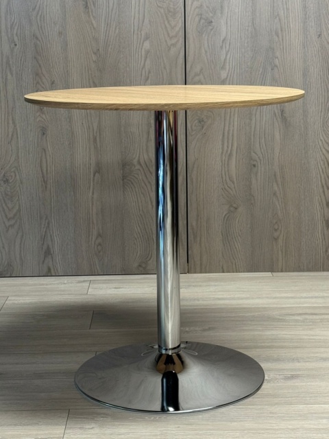 Stół okrągły VICTORY LIGHT WOOD 70 cm SILVER Stół okrągły VICTORY LIGHT WOOD 70 cm SILVER