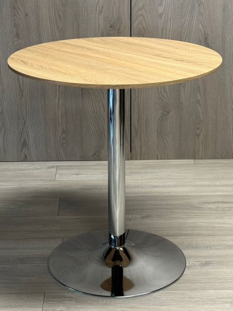 Stół okrągły VICTORY LIGHT WOOD 70 cm SILVER Stół okrągły VICTORY LIGHT WOOD 70 cm SILVER